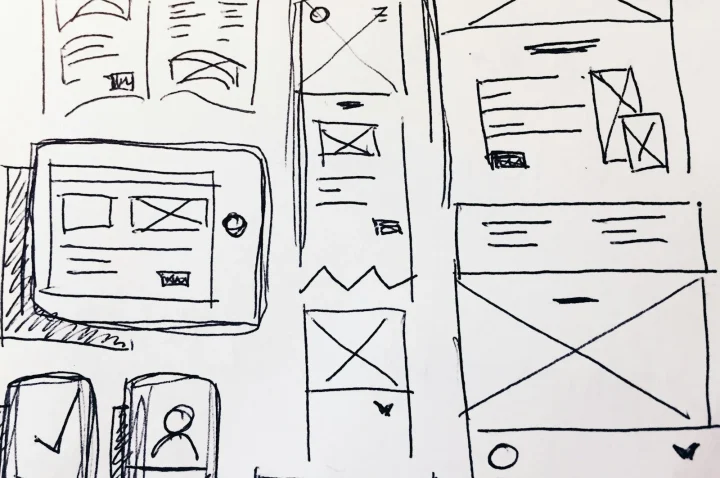 Planches de storyboard dessinées à la main
